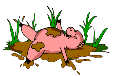 Moving-animated-picture-of-pig-in-the-mud
