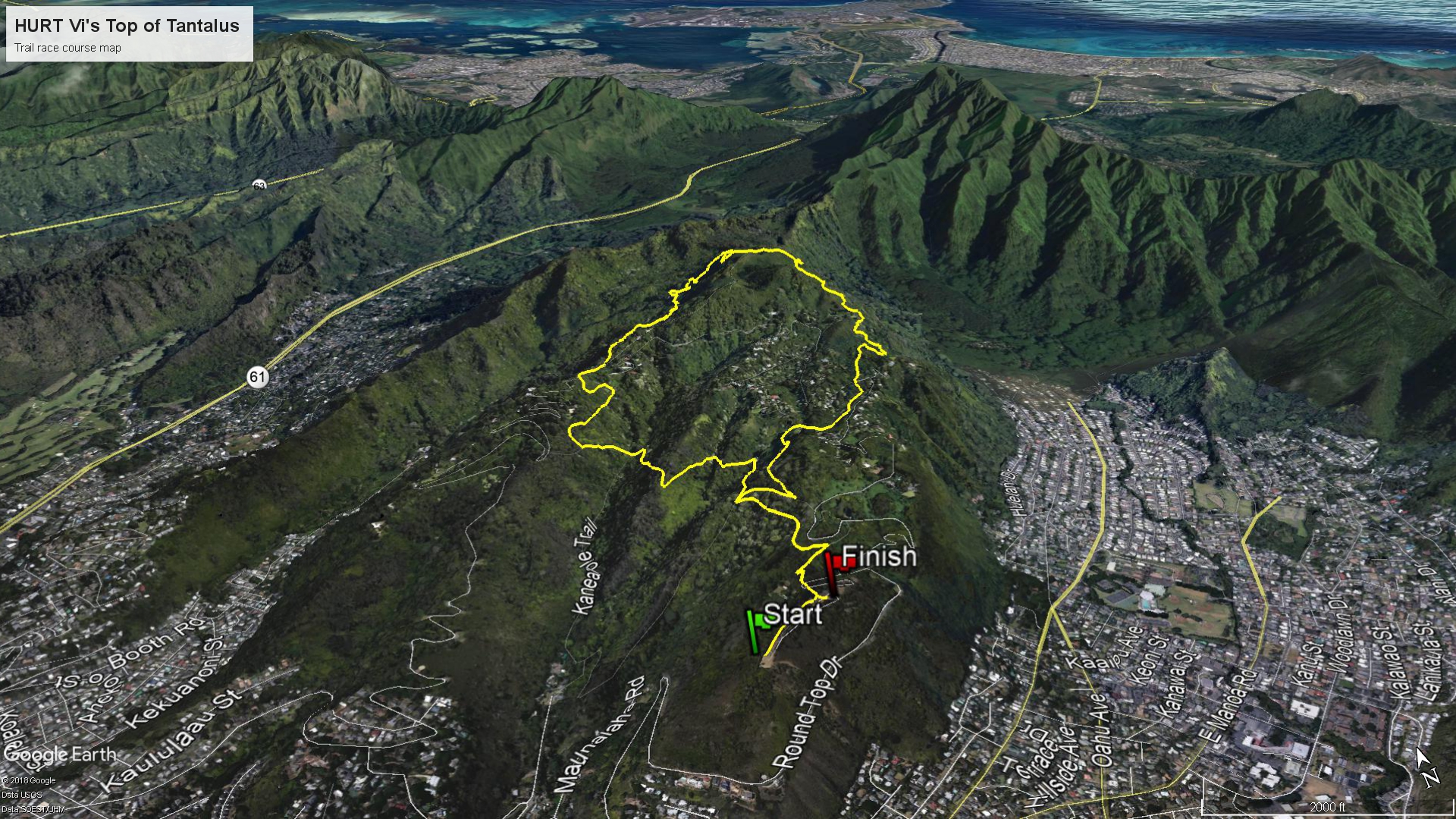 Vi’s Top Of Tantalus Race Day Instructions